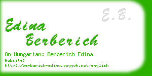 edina berberich business card